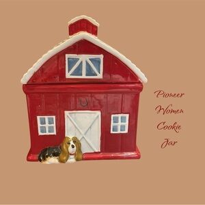 PIONEER WOMAN BARN DESIGN COOKIE JAR NEVER USED